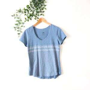 The North Face Women's Short Sleeve Blue Flash Dry Shirt S Small